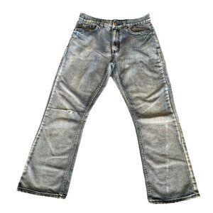 Flypaper Jeans Bootcut Distressed Embroidered Denim Streetwear Mens 33X30